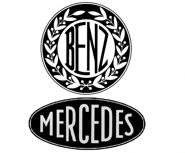 Anciens logos Benz et Mercedes.